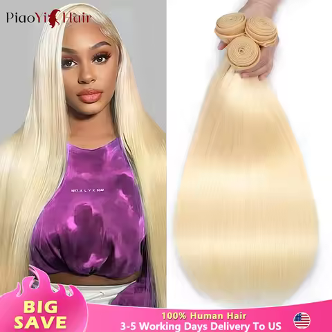 613 Blonde Hair Bundles Human Hair Brazilian Straight Color Human Hair 100% Human Hair Extension Hon