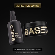 BASED Wave & Style Duo | Sea Salt Spray + Pomade | Beachy Texture & Medium Hold | Non-Toxic, High Pe