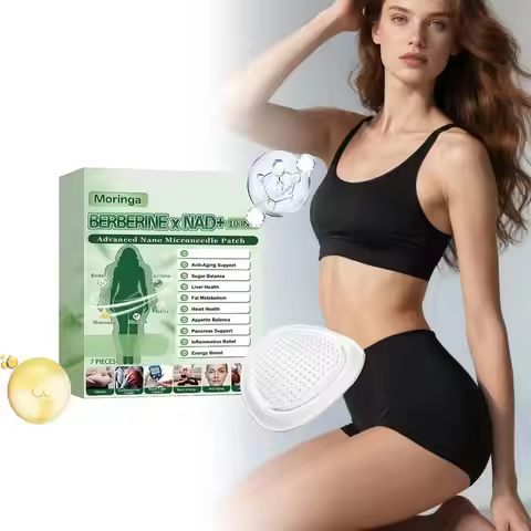 Moringa Berberine NAD+ Nano Microneedle Patch 1/3/5/10/22Pcs Anti Aging Fat Metabolism Support Metab