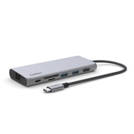 BELKIN USB-C HUB 7-IN-1, 2x USB-A, 100W PD, 4K HDMI, SD 3.0 card reader, microSD 3.0. (2Y WARRANTY)