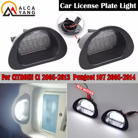 2pcs Canbus LED License Number Plate Light For Peugeot 107 05-14 For Citroen C1 MK I 05-13 Replace O