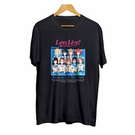Infinite anime love live distro t-shirt AQOURS MAMBER - AQOURS material combed 30s