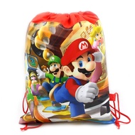 Super Mario Non-Woven Fabric Drawstring bag Kids Birthday Party bags