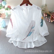 J675🦋🦋baju putih perempuan  kemeja perempuan lengan pangang wanita  shirts  kemeja putih perempum le