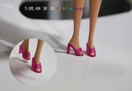 ５號雜貨屋＊(現貨~T036)芭比娃娃 高跟鞋 ~ 透明鞋 水晶鞋 Barbie 迪士尼 Pullip