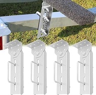 4 Pcs 8" Boat Trailer Bunk Brackets, Galvanized Swivel Top Bunk Bracket Kit for 1.5" x 3", 2" x 3", 