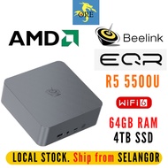 Beelink EQR5 AMD Ryzen 5 5500U Windows Mini PC 64GB DDR4 RAM 4TB SSD PC Gaming PC Computer Mini CPU