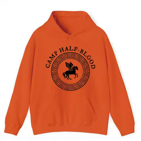Streetwear Trendy Orange Hoodie Camp Jupiter Hoodie Camp Half-Blood Sweatshirt Percy Jackson Hoodied