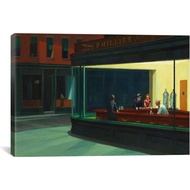 iCanvasART Nighthawks Canvas Print by Edward Hopper by Inch Inch Deep