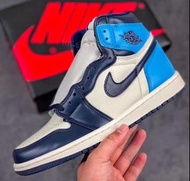 💜Nike Air Jordan 1 Retro High OG 北卡蓝黑曜石 高帮经典男女同款篮球鞋 Unisex