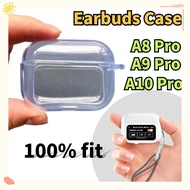 Transparent TPU Soft Earbud Case Anti‑Bump Drop‑Resistant Firm Protective Cover With Lanyard Strap C