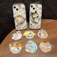 Cute Mofusand Magnetic Bracket Phone Case for IPhone 16 Pro Max 16 Plus 15 Pro Max 14 13 12 11 Pro M