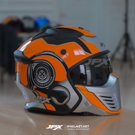 Original JPX MX726R R07 OPTIMAX ORANGE HELMET JPX MX 726R R07 OPTIMAX ORENN HELMET TOURING JPX MX726