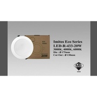 [ Sirim ] Imitos 6" 20W LED Downlight / Ceiling Light /Recessed Downlight (Round) Lampu Syiling