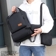 [ZSK] Gfay 3 in 1 Laptop Backpack Sling Bag Pouch Oxford Casual Style - G30 - Black