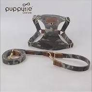 puppytie L 大碼迷彩 森林綠 寵物胸背帶+牽繩 | 狗狗胸背 狗牽繩 大型犬胸背 大狗胸背帶 防暴衝胸背帶