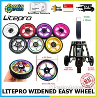 Litepro Thickened/Widened Easy Wheel EzWheel CNC Aluminum Ez Wheel For Brompton 3Sixty Pikes Camp Ro
