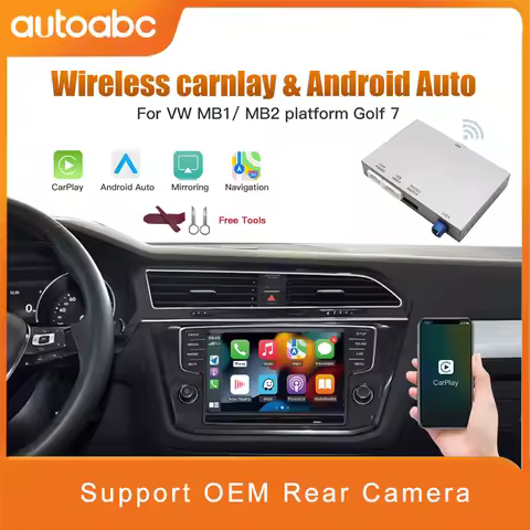 Autoabc-Wireless Carplay Android Auto Tech Box pour For VW Skoda Octavia A5 Golf 7 Polo Passat B8 MI