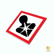 SAFETYSIGN K3 SYMBOL MATERIAL B3 - KARSINOGENIC + 3MM PLATE