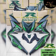 [READY STOCK] RAPIDO COVER SET Y15ZR V1/V2 EXCITER 150 (12) MATT GREEN (STICKER TANAM/AIRBRUSH)