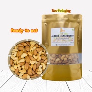 Mixed Roasted Almond and Cashewnut (Kacang Badam dan Kacang Gajus) Ready to eat