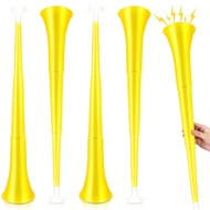 4 Pieces Collapsible Stadium Horn 24 Inch Vuvuzela Plastic Trumpet Horn Blow Horn Noisemakers for Sp