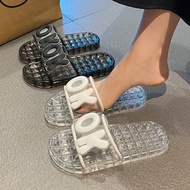 selipar wanita selipar perempuan Fashion Indoor Home Jelly Transparent Bath Slippers