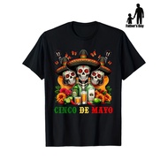 Cinco De Mayo Sugar Skull Tequila Mexican Fiesta T Shirt Black Short Sleeve Regular Fit with Vibrant