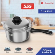 555 Classic Stainless Steel Saucepan - 304 Stainless Steel for Gas, Induction, Halogen & Electric