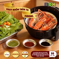 Lot of 20 Round Oil-Free Fryer Trays / Thick Row / BON S3 - 1400ml - Diameter 23cm - For 8 to 12 Lit