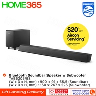 Philips Bluetooth Soundbar Speaker with Subwoofer TAB5305/98