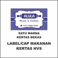 Cetak LABEL/CAP Makanan Ringan Snack Murah