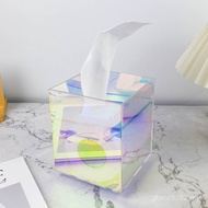 Tissue Box Tissue Box Storage Box Dazzling Roll Paper Roll Display Acrylic Storage Square Desktop Ac