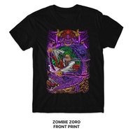 Zombie Zoro| One Piece Series T-Shirt (Singapore 3-5 Days Delivery) Front Print Crafter Tee Anime Sh