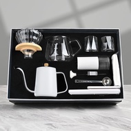 [Coffee Machine] Black White Hand Brew Coffee Maker Set Sharing Pot Filter Cup Coffee Machine Hand B