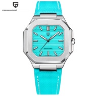 PAGANI DESIGN 2025 37 มม.นาฬิกาผู้ชายใหม่ VH31 Luxury Quartz นาฬิกาผู้ชายสแตนเลส AR Sapphire glass ค