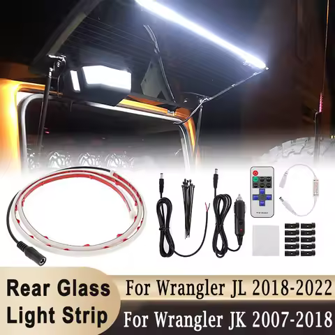 LED Rear Glass Lift Gate Dome Light Bar Strip for Jeep Wrangler JK JKU 2007-2018 JL JLU 2018-2022 10