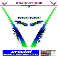 SUZUKI Striping CrystalSUZUKI Motif 4 1995 Crystal Tune Striping Sticker Crystal Tune Jet Cooled Roo