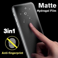 3in1 Carbon Fibre Phone Back Sticker For Tecno Pop 9 8 7 6 Pro 4G Matte Hydrogel Front Screen Protec