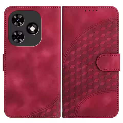 Leather Case for Tecno Spark 20 Pro Case Solid Color Flip Stand Cover for Tecno Spark 20 KJ5 Phone C