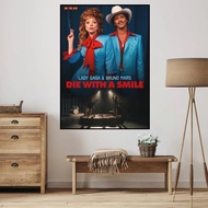Lady Gaga & Bruno Mars 'Die with a Smile' Poster - Wall Art for Living Room, Bedroom, or Office Old 