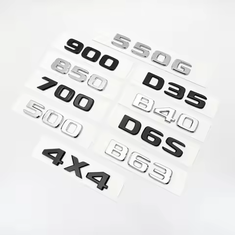 3D Silver Black Letters 550G 4X4 850 550 D35 B40 D6S B63 Emblem for Mercedes Benz Brabus G Car Trunk