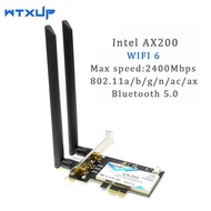 Wireless-AC AX200 802.11ac/ax 2400Mbps Desktop PCI-E 1X 16X wifi network card for Intel AX200NGW wif