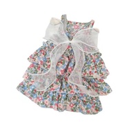 P-CUTE with Bow Cat Dress Princess Style Mesh Skirt Dog Dresses Cute Dog Cat Clothes Pet Items Dog C