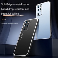 Matte Metal Case for Huawei P40 P50 P60 Pro MATE 50 40 60 NOVA 11 Case Silicone Bumper Shockproof Co