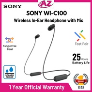 Sony WI-C100 Wireless Headphones with Customizable Equalizer for Deep Bass &amp; 25 Hrs Battery | 1 Year Official Warranty