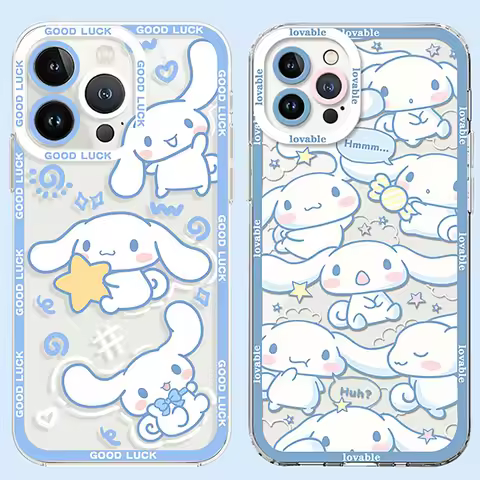 Lovely Cinnamoroll Mymelody Clear Case for Samsung Galaxy S24 S23 S22 Ultra S21 S20 FE S10 Plus Note