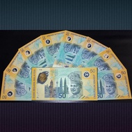 JL Antiques Malaysia Banknote RM50 Polymer SUKOM Kuala Lumpur 1998 XVI Commonwealth Games