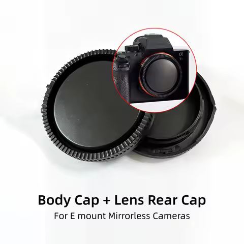 Camera Body Cover Lens Rear Cap Protect for Sony E Mount A6000 A6400 A7III A7IV A7C ZV-E10 A7RIII FX