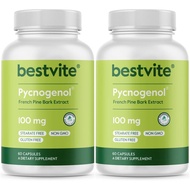 Maritime Pine Bark Antioxidant Supplement, 100mg (120 Capsules, 2-Pack) | Premium Pycnogenol® Extrac